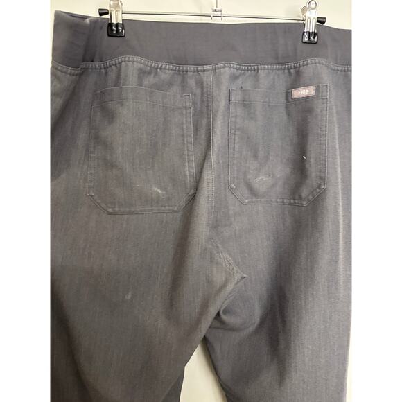 Figs Livingston Scrub Pants Womens Large Straight Leg Charcoal Grey Drawstring - Picture 3 of 6